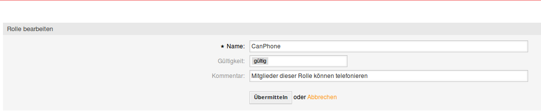 Die Rolle 'CanPhone'